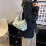 Casual Solid Rhombus Shoulder Bag for Women