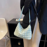 Casual Solid Rhombus Shoulder Bag for Women