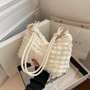 Casual Solid Rhombus Shoulder Bag for Women