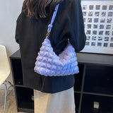 Casual Solid Rhombus Shoulder Bag for Women