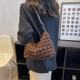 Casual Solid Rhombus Shoulder Bag for Women