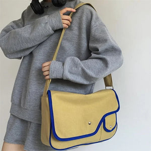 Canvas Crossbody Bag Casual Satchel Shoulder Purse Messenger Bag