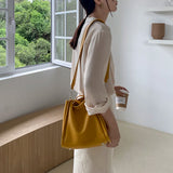 Casual Basket Handbags Women Large Capacity Matte Crossbody Bags