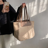 Casual Big Tote Bag Canvas Women's Handbag Female High-capacity Shoulder Side Ba