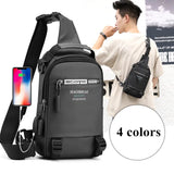 Men's Casual Multifunction Crossbody Bag USB Backpack
