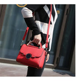 Casual Leather Top-Handle Handbag for Women's