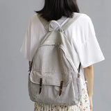 Casual Canvas Backpack for Teenager School Bookbag