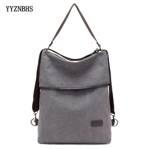 Canvas Backpack Girl Multifunctional Travel Women Shoulder Bag Ladies Mochila