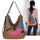 Women's Casual Canvas Backpack Large Capacity School Bag