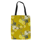 Canvas Beach Bag Rose Flower Print Shoulder Handbag Travel Tote Grocery Bag