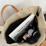 Canvas Crossbody Bag Letters Large Tote Shoulder Messenger Bag