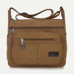 Canvas Crossbody Bags For Women Multi-layer Messenger Shoulder Bag