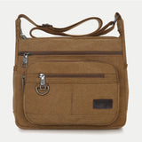 Canvas Crossbody Bags For Women Multi-layer Messenger Shoulder Bag