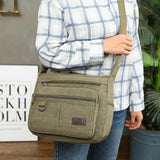 Canvas Crossbody Bags For Women Multi-layer Messenger Shoulder Bag