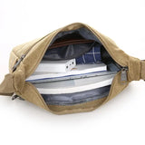 Canvas Crossbody Bags For Women Multi-layer Messenger Shoulder Bag