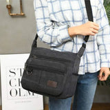 Canvas Crossbody Bags For Women Multi-layer Messenger Shoulder Bag