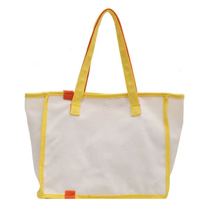Canvas Female Shoulder Bags Contrast Women Large Capacity Tote Shopping