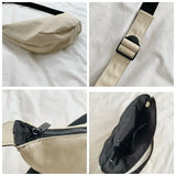 Canvas Hobos Crossbody Bags for Women Large Capacity Tote Lady Messenger Bag