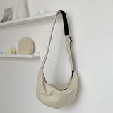 Canvas Hobos Crossbody Bags for Women Large Capacity Tote Lady Messenger Bag