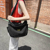 Casual Canvas Ladies Shoulder Bag Solid Crossbody Bag
