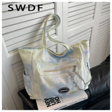 Canvas Women Handbags Chain Shopper Shoulder Bag Lady Totes Bolsa