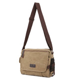 Canvas Men Small Shoulder Bag Vintage Satchel Retro Crossbody Sling