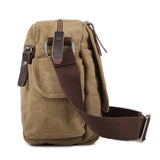 Canvas Men Small Shoulder Bag Vintage Satchel Retro Crossbody Sling