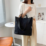 Canvas Shoulder Bag Women Large Capacity Handbag Harajuku Bucket Bag