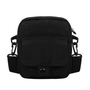 Casual Canvas Shoulder Bag Women Small Zipper Messenger Phone Pouch