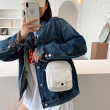Casual Canvas Shoulder Bag Women Small Zipper Messenger Phone Pouch