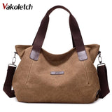 Casual Canvas Shoulder Bags Vintage Crossbody Messenger Bags Female Tote Bag