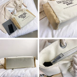 Casual Canvas Shoulder Messenger Bags for Women Large Capacity Travel Handbags