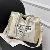 Casual Canvas Shoulder Messenger Bags for Women Large Capacity Travel Handbags