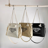 Casual Canvas Shoulder Messenger Bags for Women Large Capacity Travel Handbags