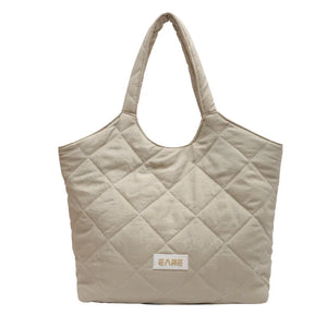 Casual Canvas Shoulder Tote Bags For Women Solid Large Capacity Handbag