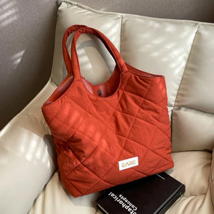 Casual Canvas Shoulder Tote Bags For Women Solid Large Capacity Handbag