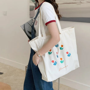 Casual Canvas Shoulder Bags for Women Matching Women's Bag Large Capacity
