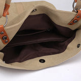 Casual Canvas Tote Bag Vintage Shoulder Bag Women's Backpack