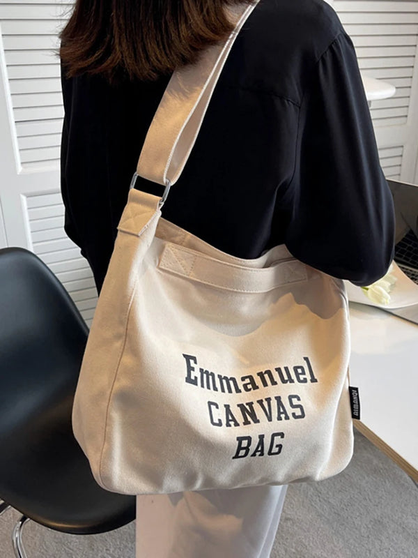 Canvas Tote Bags Women Large Shopper Shoulder Crossbody Handbags