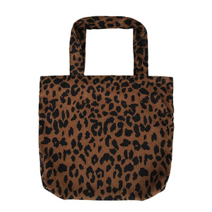 Leopard Pattern Corduroy Tote Bag for Women