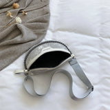 Denim Chain Fanny Pack Women Zip Wallet Crossbody Bag