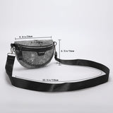 Denim Chain Fanny Pack Women Zip Wallet Crossbody Bag