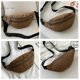 Canvas Waist Bag Convenient Belt Fanny Pack Mobile Phone Bag