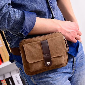 Canvas Waist Bag Funny Pack Chest Pack Belt Pouch Bum Bag