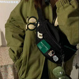 Canvas Waist Packs Chest Belt Bag Harajuku Youth Women Handbags Pouch