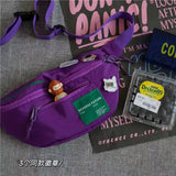 Canvas Waist Packs Chest Belt Bag Harajuku Youth Women Handbags Pouch