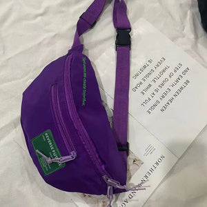 Canvas Waist Packs Chest Belt Bag Harajuku Youth Women Handbags Pouch