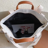 Canvas Women Handbags Letters Shoulder Crossbody Bags Large Capacity Totes