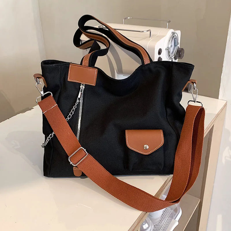 Canvas Women Handbags Shoulder Bags Large Capacity Tote