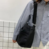 Casual Canvas Women Large Capacity Crossbody Bags Solid Ladies Shoulder Messenge